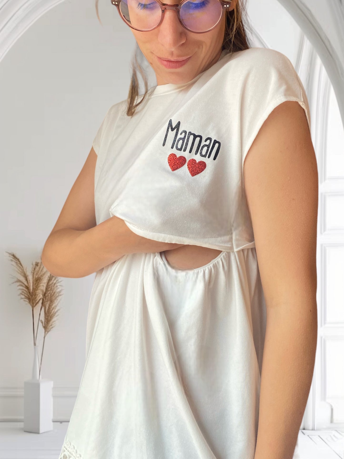 Blouse d'allaitement "Maman"ou prenom